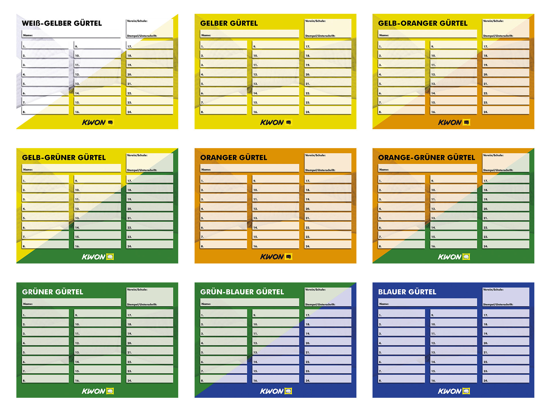 KWON (R) Trainingskarten zur Prüfungsvorbereitung (50er Pack)