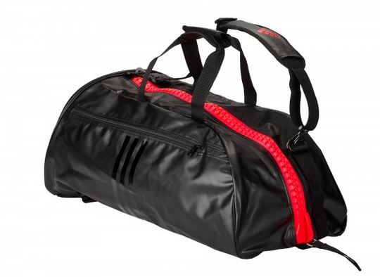 adidas 2in1 Bag "Kickboxing" black/red PU L, adiACC051KB