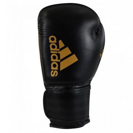 adidas Boxhandschuhe Hybrid 50, schwarz/gold, ADIH50 14 oz