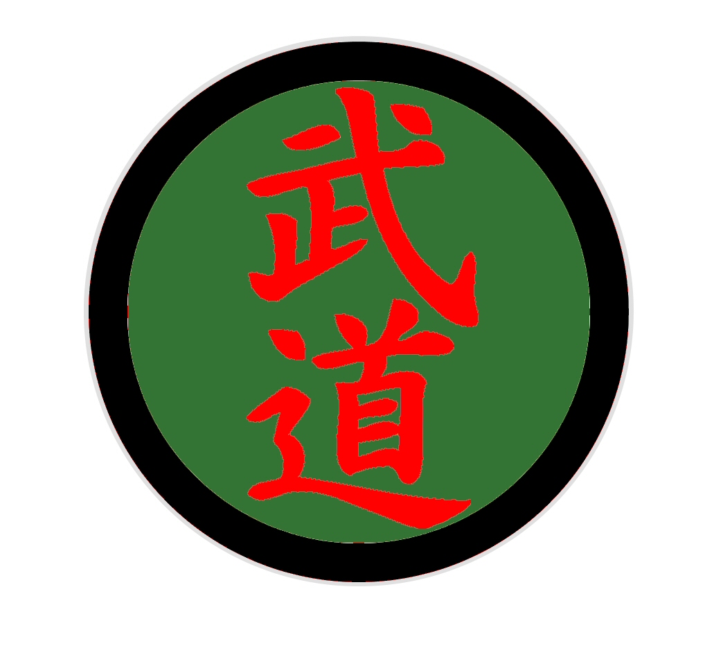 Budo-Aufnäher rund grün-rot