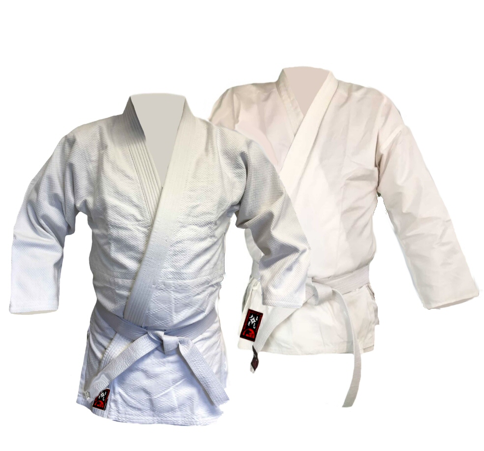 Aikidojacke weiß (verschiedene Stärken) mittel Reiskorn ca. 550 g-210