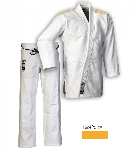 Ju Jutsu Anzug "Pearl Pure" Color Schulterstick A6 gold