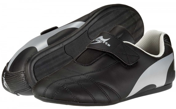 Kampfsportschuhe Mattenschuhe ohne Schnürung mit Klettverschluss schwarz 47