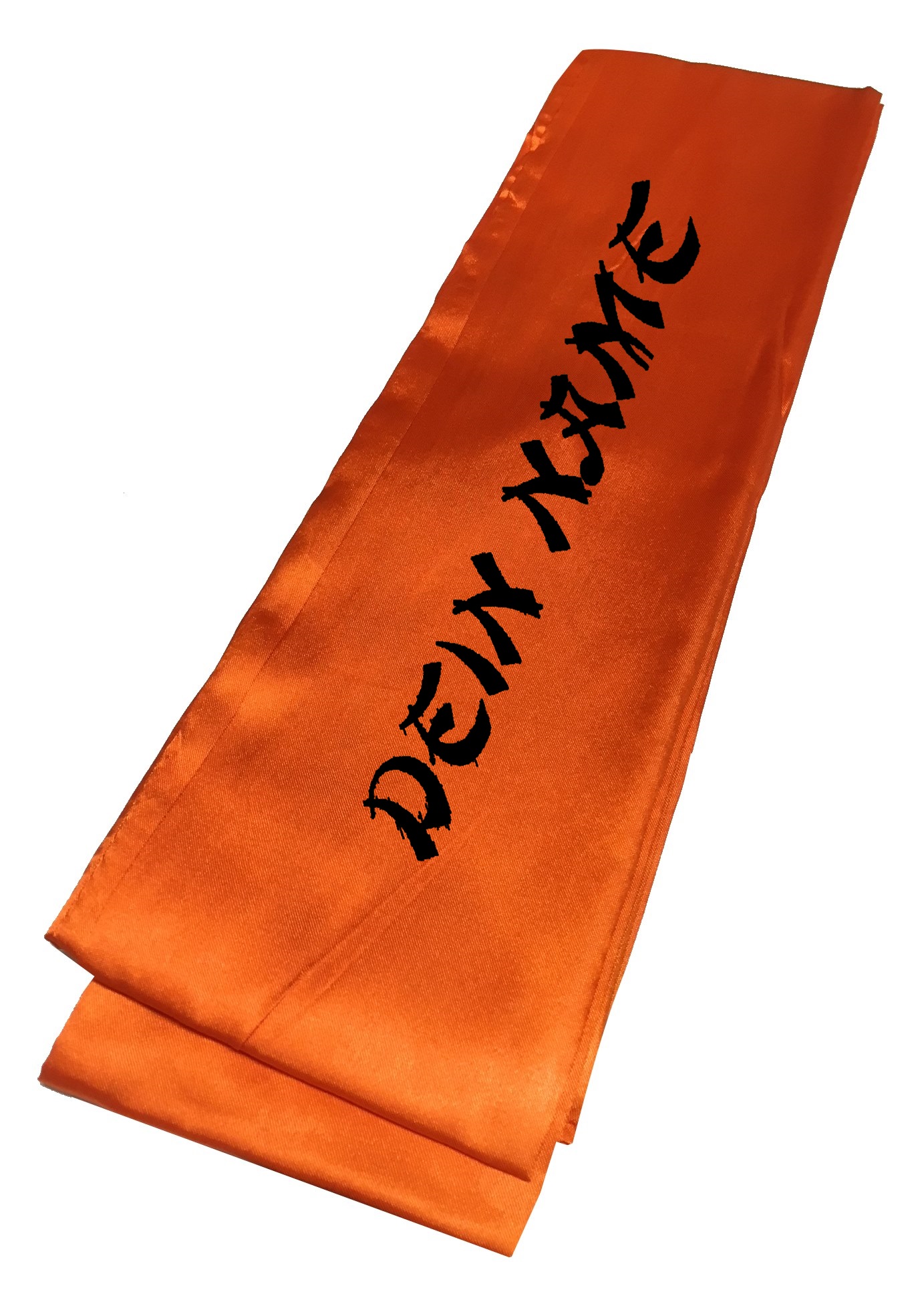 Kung Fu Schärpe orange bestickt nach Wunsch