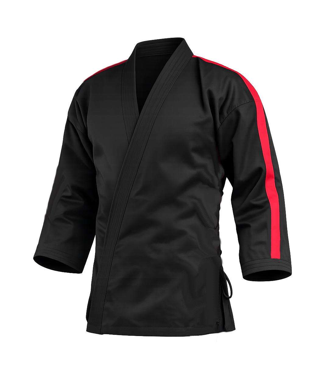 Karatejacke Budodrake schwarz-rot