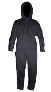 Jogginganzug - Kapuzen-Sweatshirt + Hose, schwarz