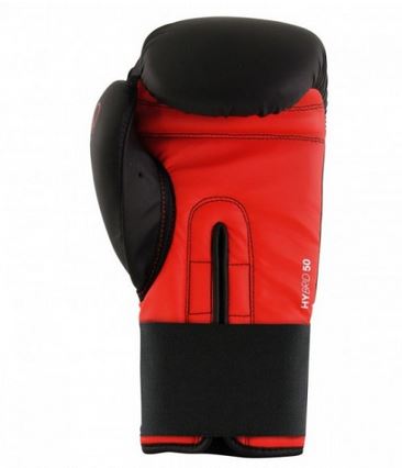 adidas Boxhandschuhe Hybrid 50, schwarz/rot, ADIH50 14 oz