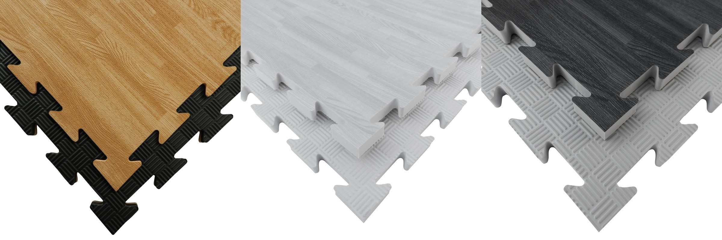 Kampfsport Wendematte W20P HOLZ MUSTERUNG 100x100x 2cm WEISSES HOLZ / WEISS