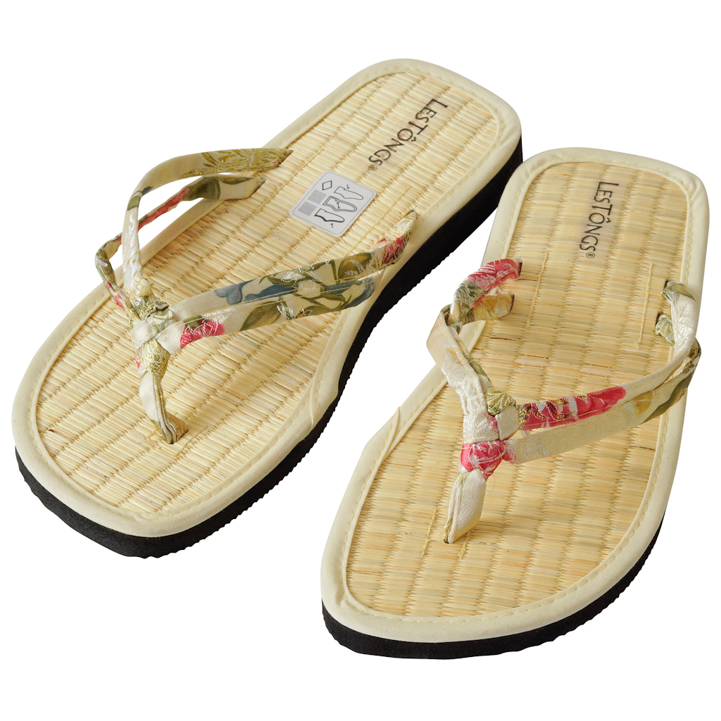 Zimtlatschen / Zoris WHITE FLOWER Zehenstieg