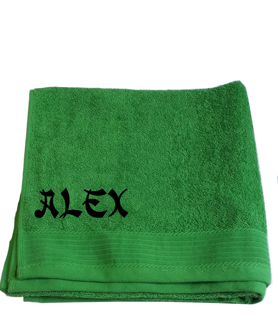 Handtuch mit Individuellen Text Violett Stick-Violett