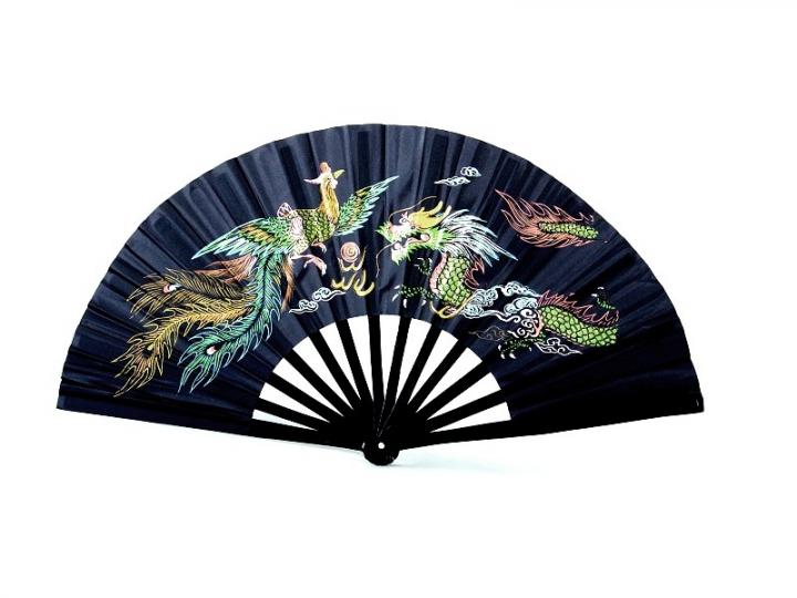 Tessen Fächer BAMBUS schwarz