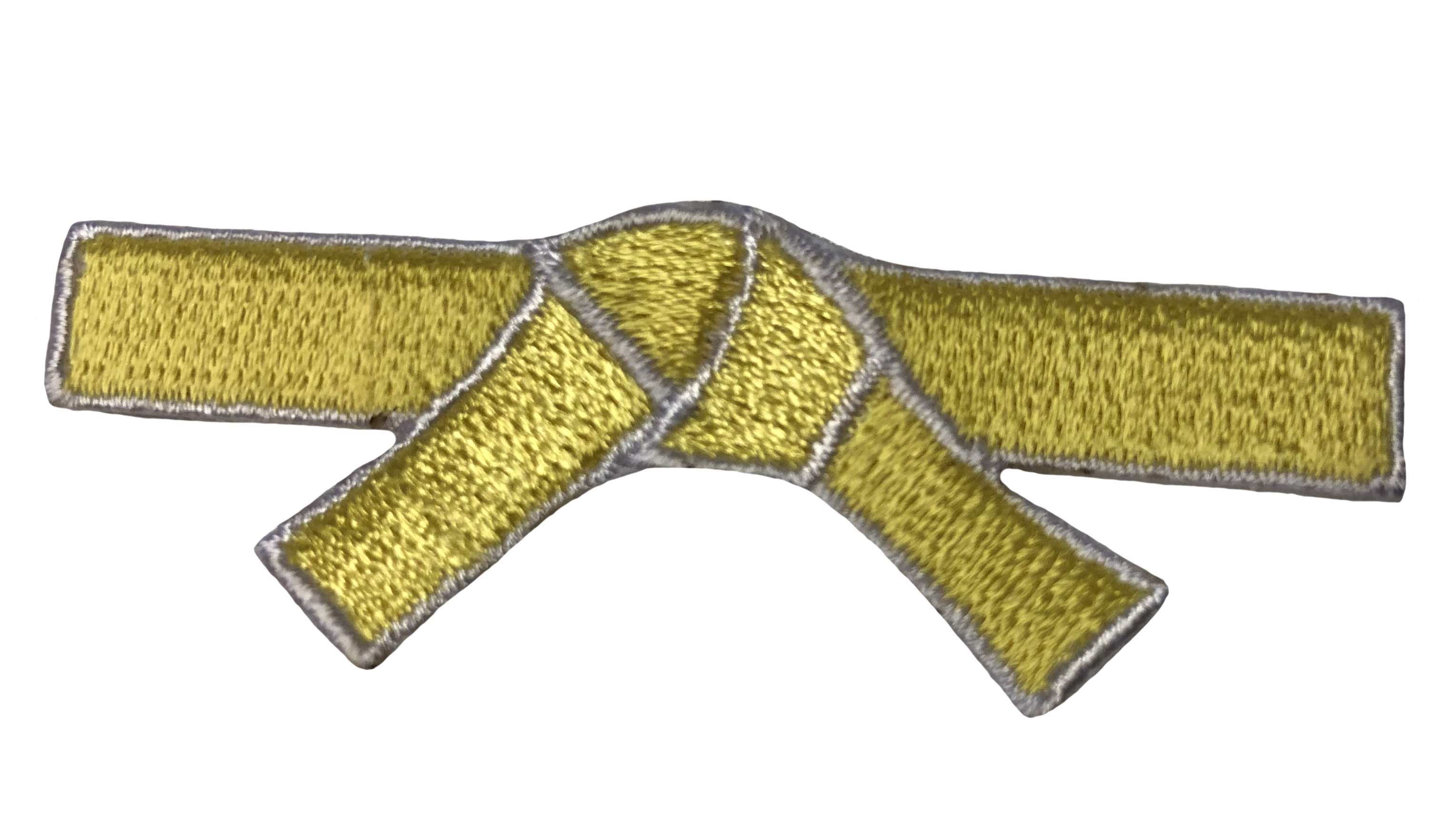 Aufnäher Gürtel Motiv 6x4 cm, gelb