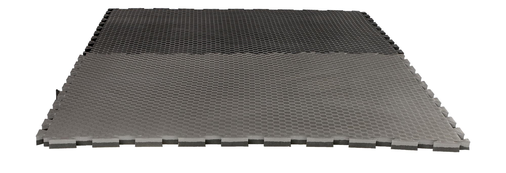 Kampfsportmatten Wendematte VERZAHNT Checker / 100 x 100 x 2cm / schwarz-grau