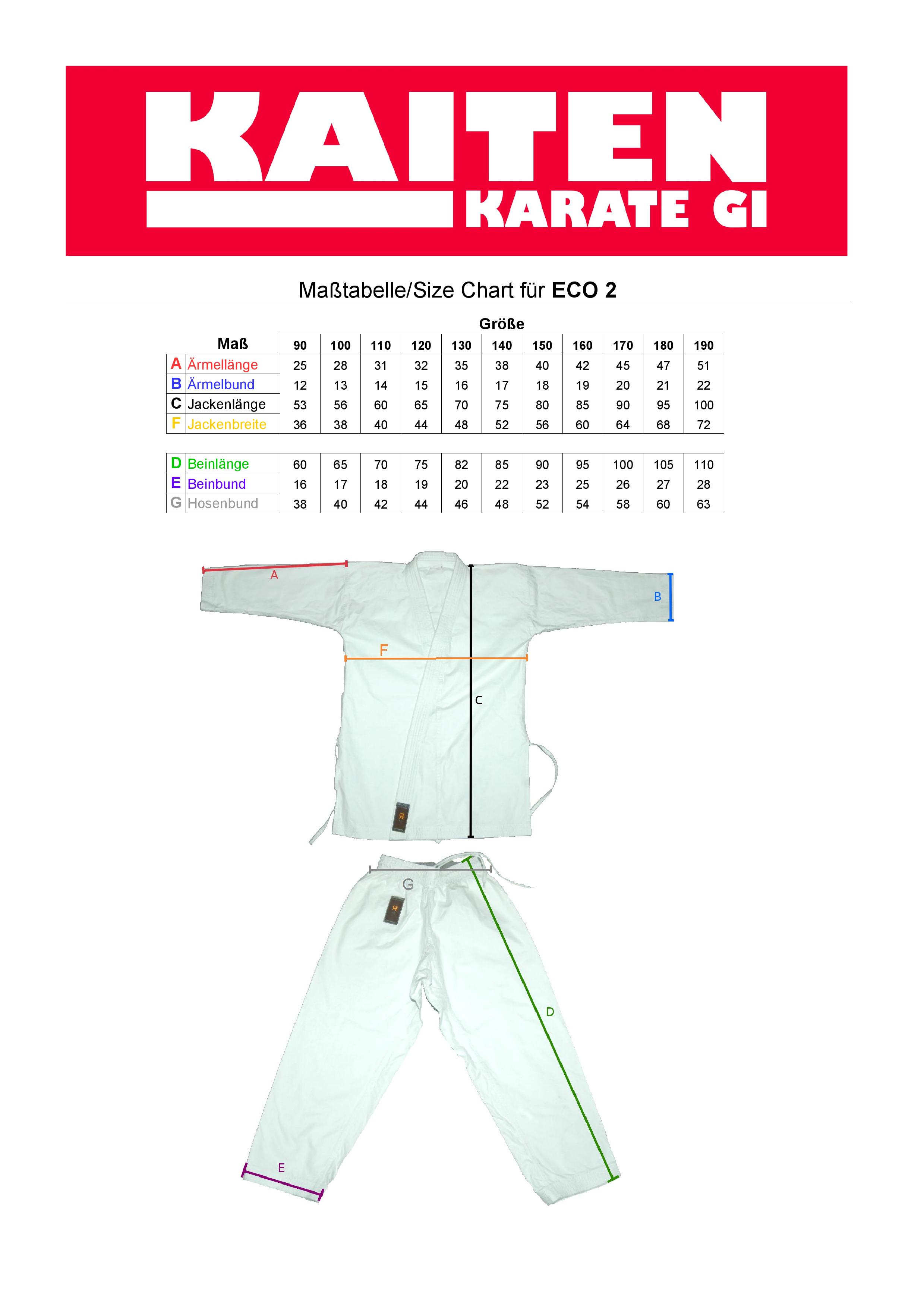 Karateanzug Kaiten Eco 2 110
