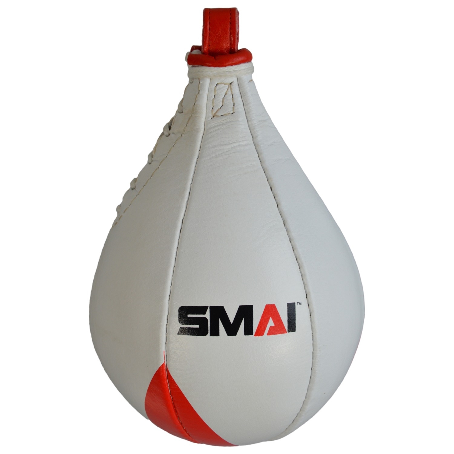 SMAI Boxbirne Leder weiß-rot, 25 cm