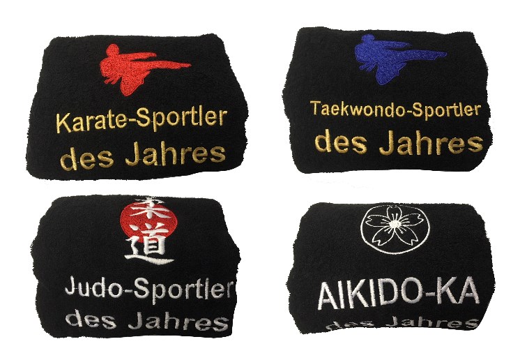 Handtuch Judo Sportler des Jahres mit individuellem Namen